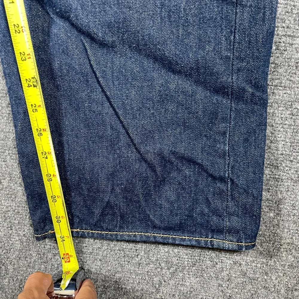 Levis 501 Dark Wash Blue Button Fly Denim Jeans 100% Cotton Size 48x32 **READ